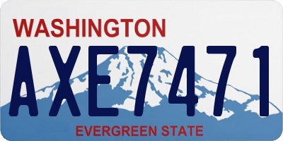 WA license plate AXE7471