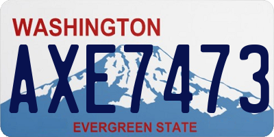 WA license plate AXE7473