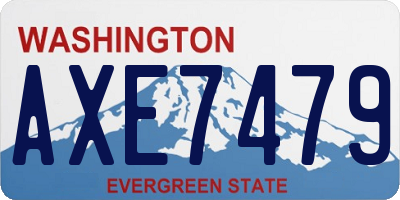 WA license plate AXE7479