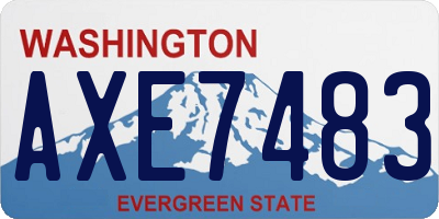 WA license plate AXE7483