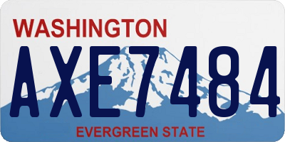 WA license plate AXE7484
