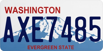 WA license plate AXE7485