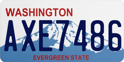 WA license plate AXE7486