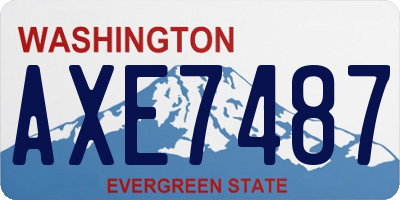 WA license plate AXE7487