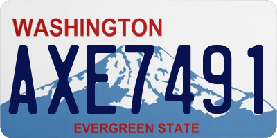 WA license plate AXE7491
