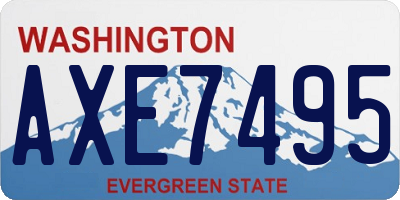 WA license plate AXE7495