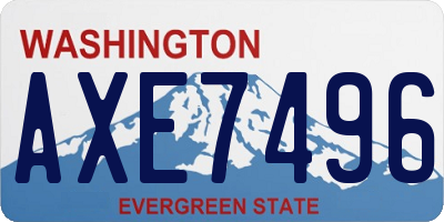 WA license plate AXE7496