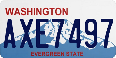 WA license plate AXE7497