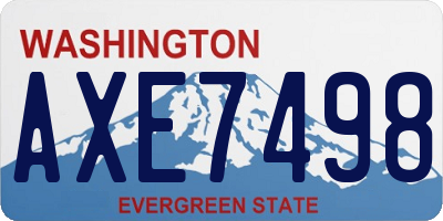 WA license plate AXE7498