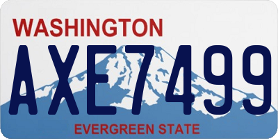 WA license plate AXE7499