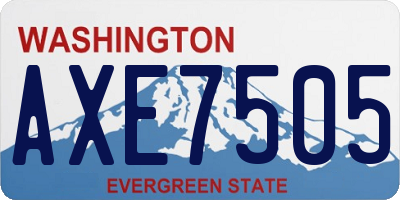 WA license plate AXE7505