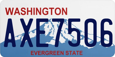 WA license plate AXE7506
