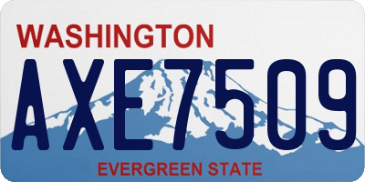 WA license plate AXE7509