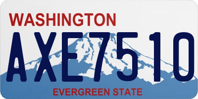 WA license plate AXE7510