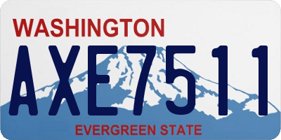 WA license plate AXE7511