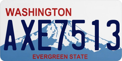 WA license plate AXE7513