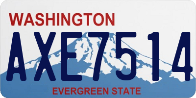 WA license plate AXE7514