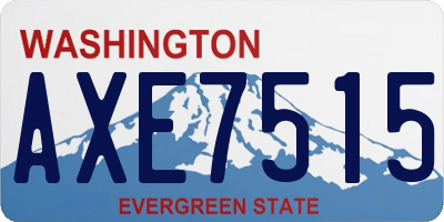 WA license plate AXE7515