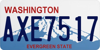 WA license plate AXE7517
