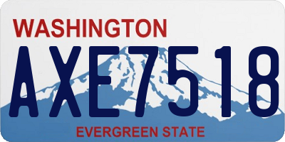 WA license plate AXE7518
