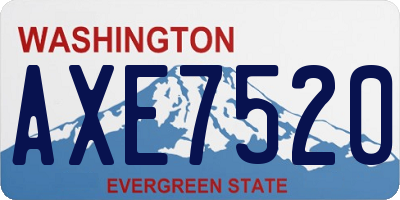 WA license plate AXE7520