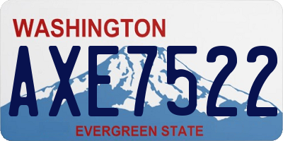 WA license plate AXE7522