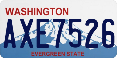 WA license plate AXE7526