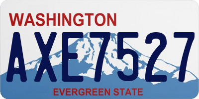 WA license plate AXE7527