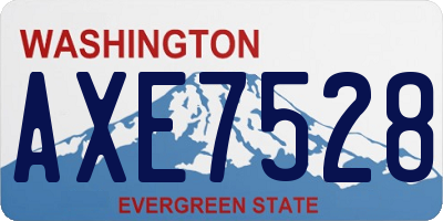 WA license plate AXE7528