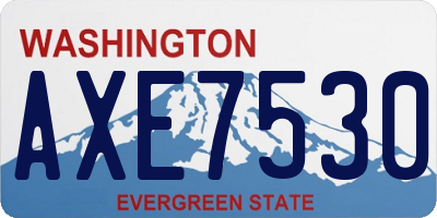 WA license plate AXE7530