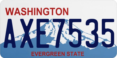 WA license plate AXE7535
