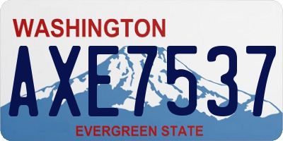 WA license plate AXE7537