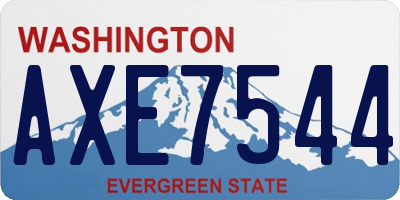 WA license plate AXE7544
