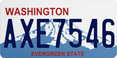 WA license plate AXE7546