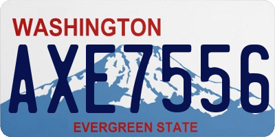 WA license plate AXE7556