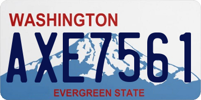 WA license plate AXE7561