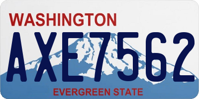 WA license plate AXE7562