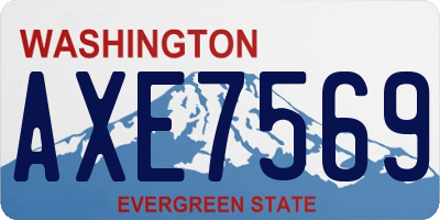WA license plate AXE7569