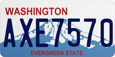 WA license plate AXE7570