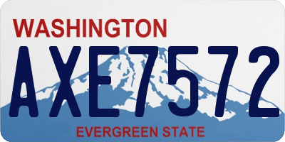 WA license plate AXE7572