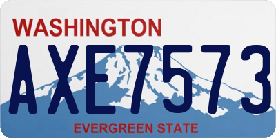 WA license plate AXE7573