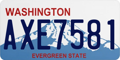 WA license plate AXE7581