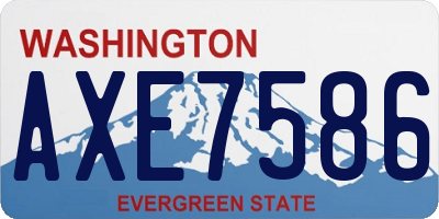 WA license plate AXE7586