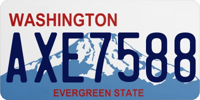 WA license plate AXE7588