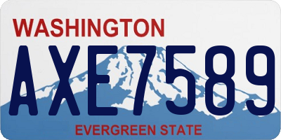 WA license plate AXE7589