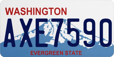 WA license plate AXE7590