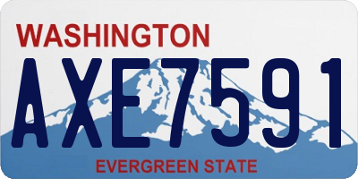 WA license plate AXE7591