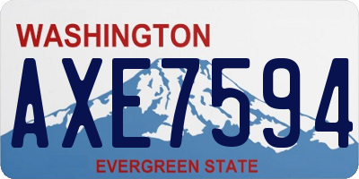 WA license plate AXE7594