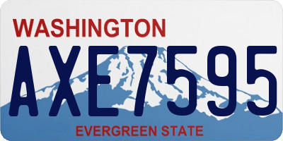 WA license plate AXE7595