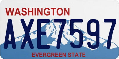 WA license plate AXE7597